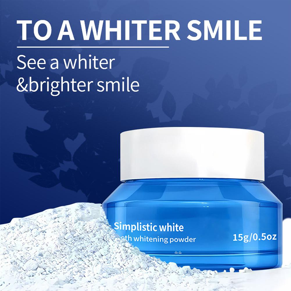Teeth Whitening Clinic - シンプルなホワイトニングパウダー、ステイン除去歯磨き粉、歯垢を減らし歯の表面を明るくする、毎日のオーラルケア製品