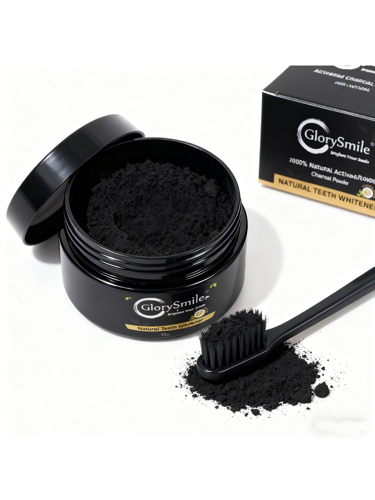 Teeth Whitening Charcoal Powder - グロリースマイル活性炭歯磨き粉、炭歯磨き粉、ココナッツ殻活性炭粉