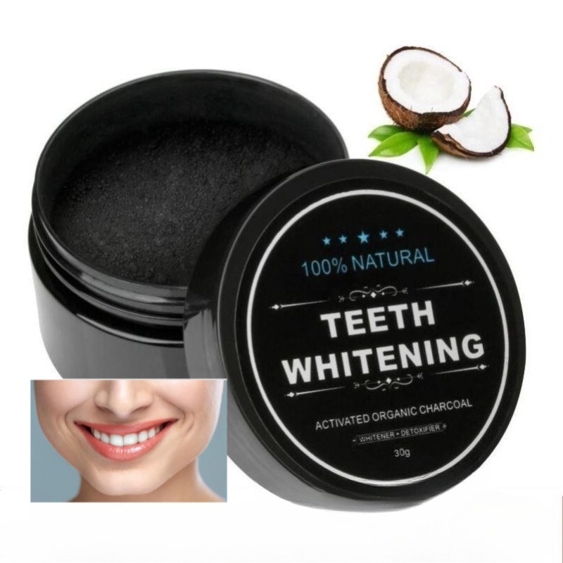 Teeth Whitening Charcoal - 1 ボックス活性炭歯ホワイトニングパウダー、木炭歯クリーニングパウダー、ココナッツシェル活性炭パウダークラシック