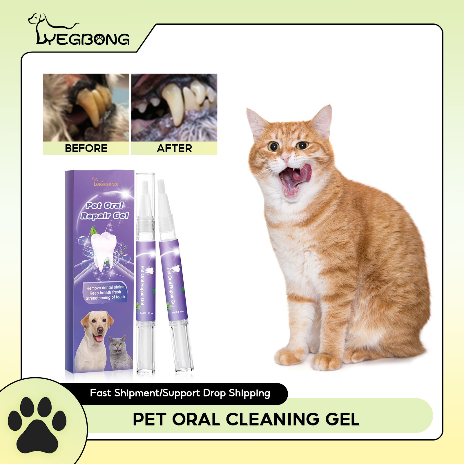 Teeth Whitening Clinic - ペット口腔修復ジェル子犬歯石除去消臭剤白くする猫犬歯ステインリムーバーガムケアペットの歯のクリーニングジェル