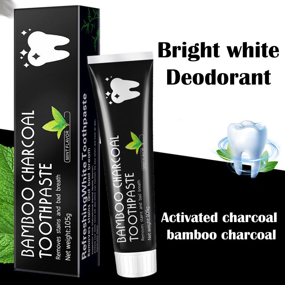 竹炭歯磨き粉、歯のホワイトニング歯磨き粉、黄ばみ除去、歯の汚 - Teeth Whitening Charcoal のレビューと価格