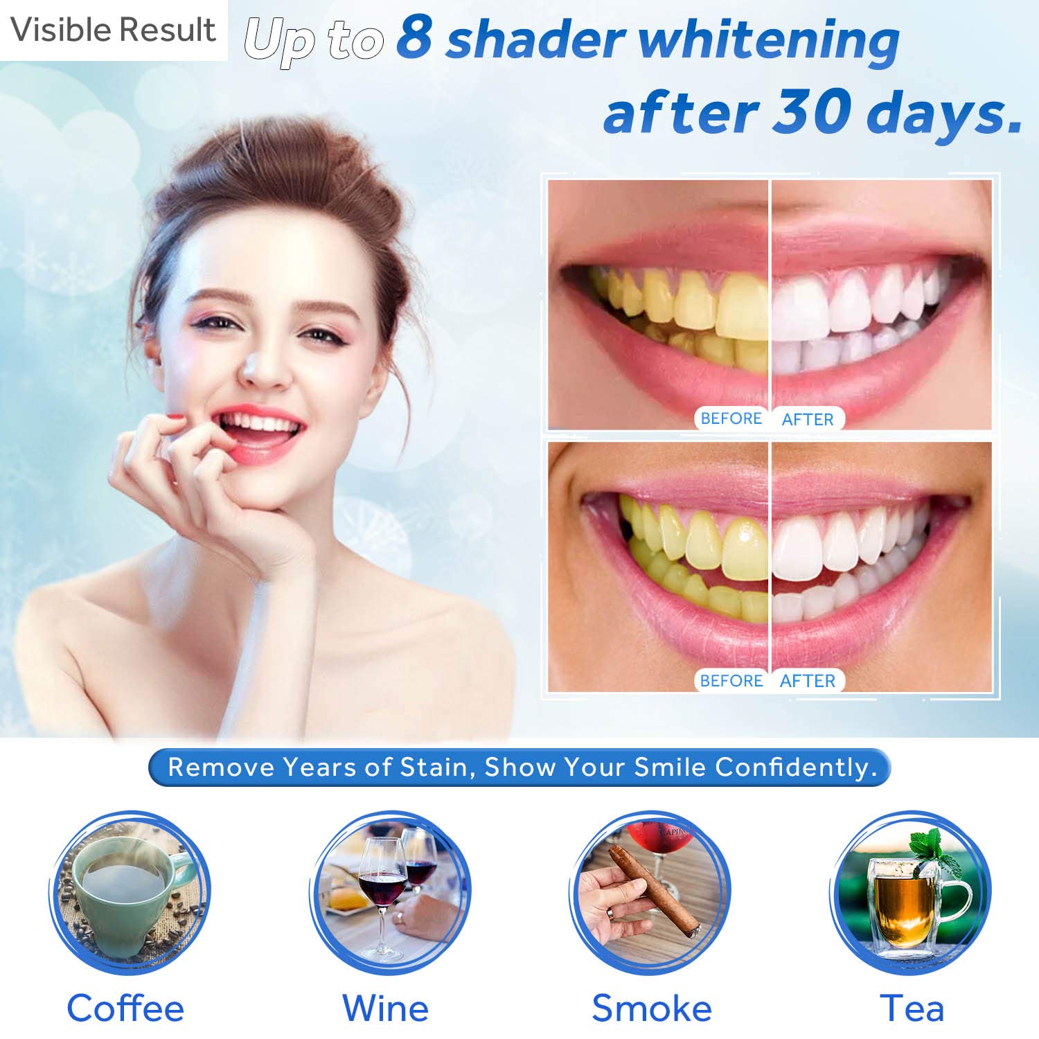 歯のホワイトニングジェル詰め替えシリンジ歯の漂白ジェルインビ - Teeth Whitening Charcoal Powder のレビューと価格