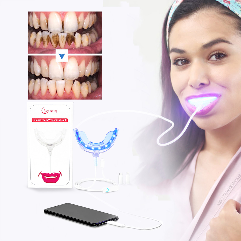 Luxsmile-歯のホワイトニングペン,LEDライト付きU - Teeth Whitening Charcoal のレビューと価格