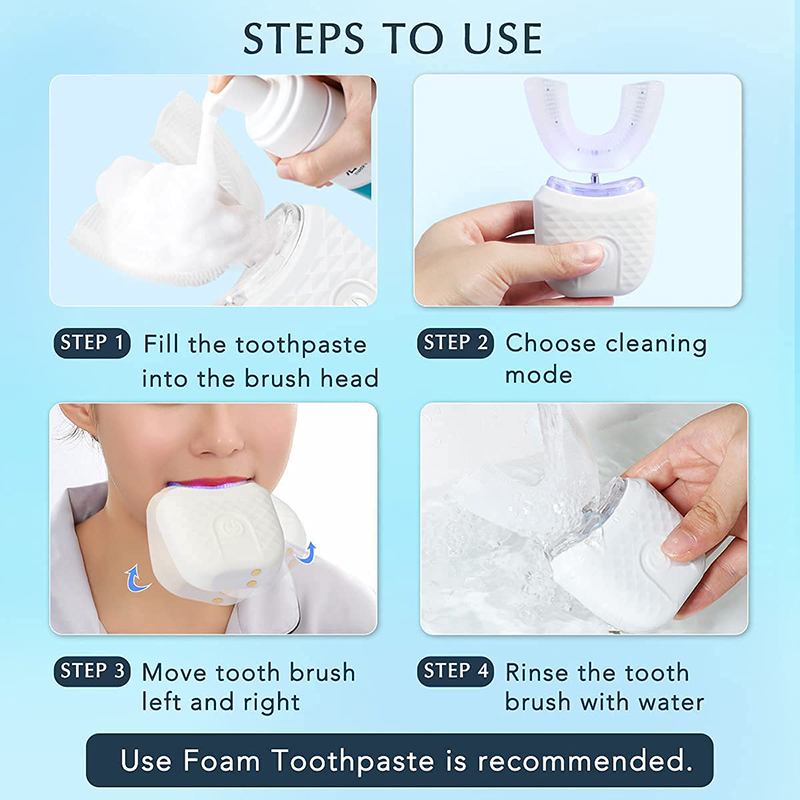 U字型充電式ライトクイックホワイトニング歯のホワイトナー、プ - Teeth Whitening Clinic のレビューと価格
