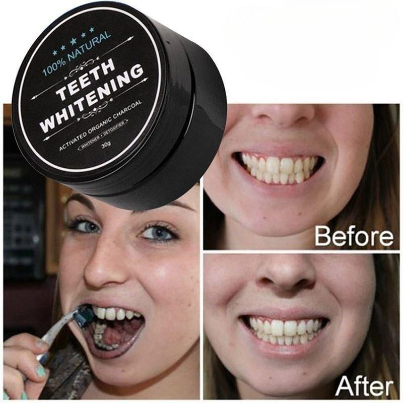 1 ボックス活性炭歯ホワイトニングパウダー、木炭歯クリーニン - Teeth Whitening Charcoal のレビューと価格
