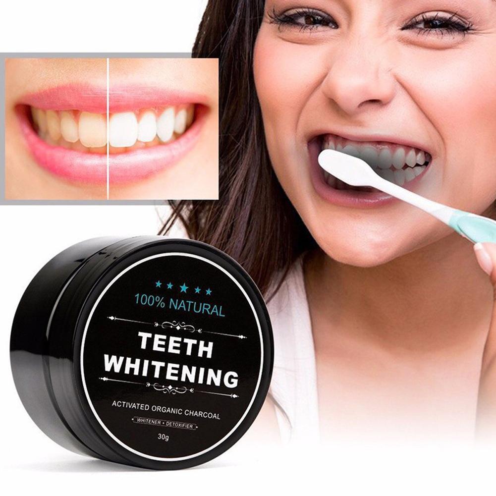30 グラム歯のホワイトニングパウダー炭口腔ケア天然歯科クリ - Teeth Whitening Charcoal Powder のレビューと価格