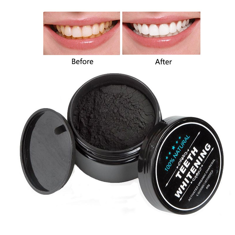 30グラム美白パウダー歯磨き強力な美白歯粉末木炭口腔衛生ケア - Teeth Whitening Charcoal のレビューと価格
