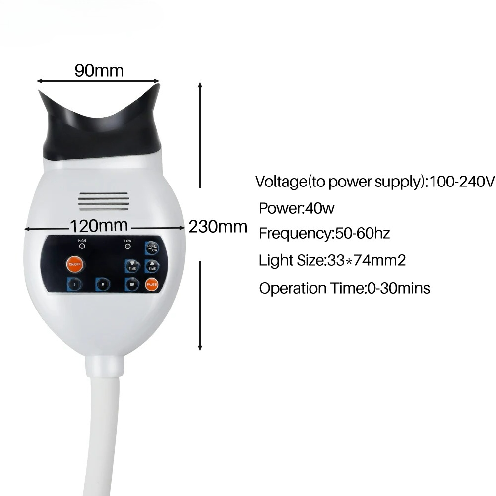調整可能な3色LED歯のホワイトニング促進器、歯科用コールド - Teeth Whitening Clinic のレビューと価格