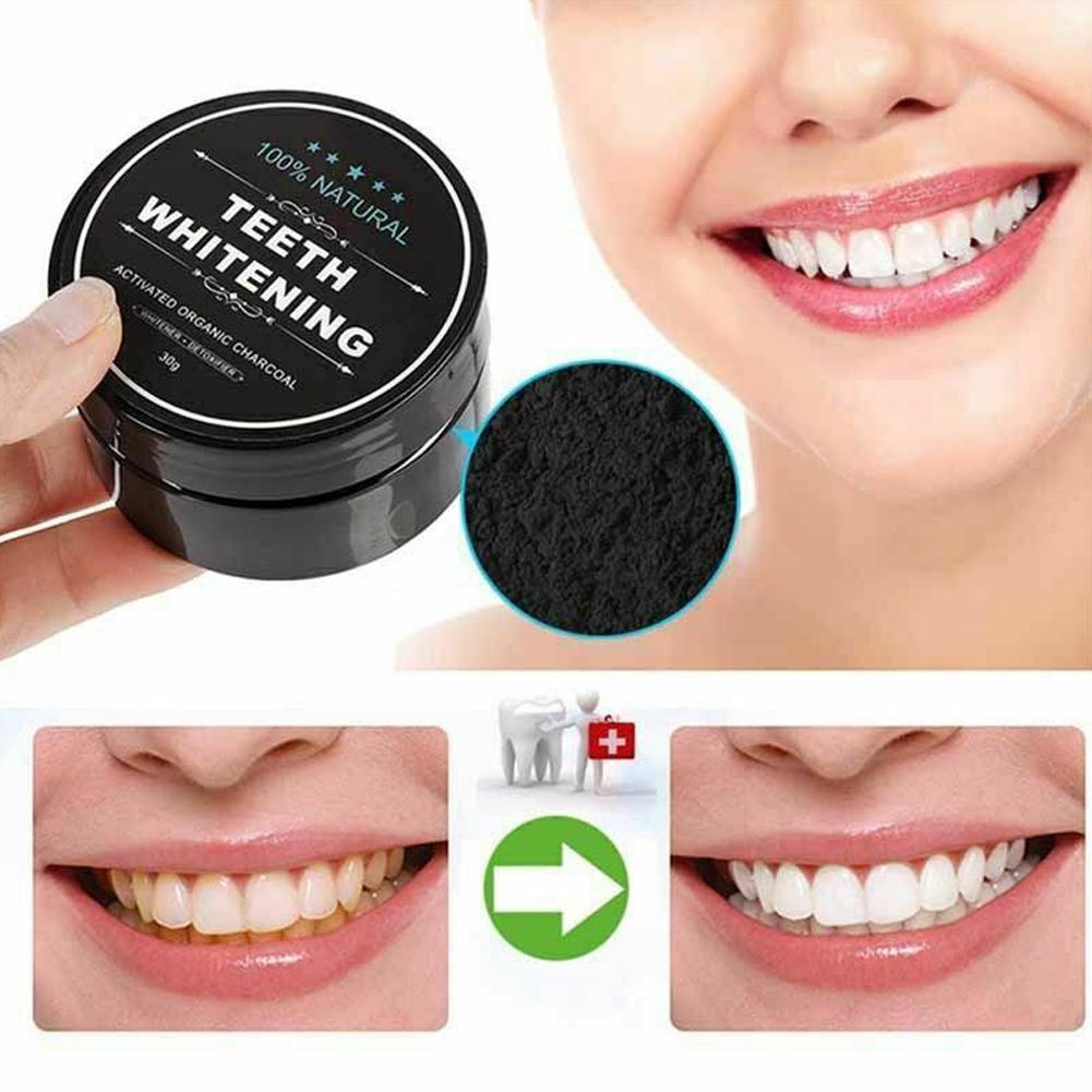 活性化有機炭パウダー歯磨き粉、歯をきれいにし、強化し、ホワイ - Teeth Whitening Charcoal Powder のレビューと価格