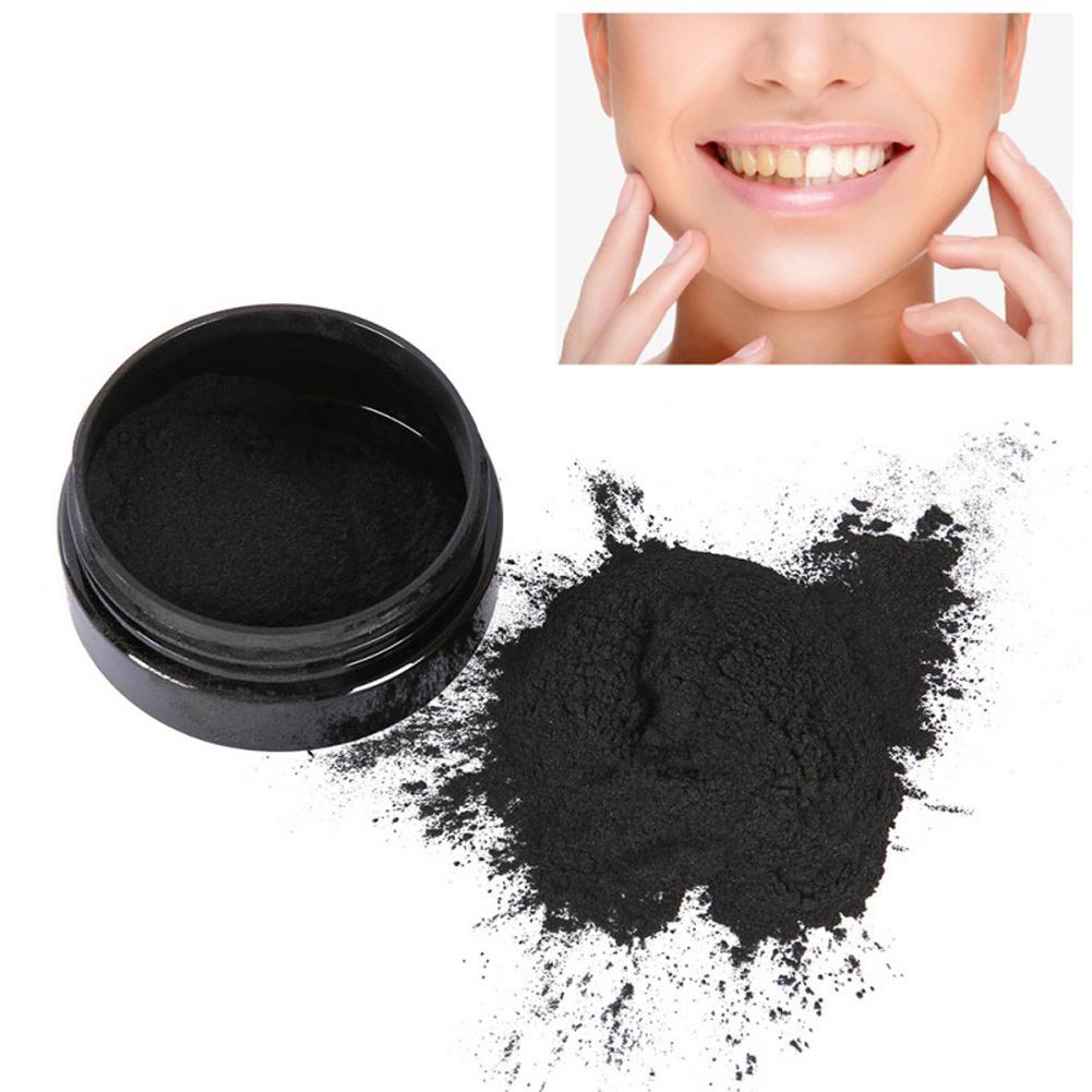 歯のホワイトニングパウダー 天然オーガニック活性竹炭 黄ばみ - Teeth Whitening Charcoal Powder のレビューと価格
