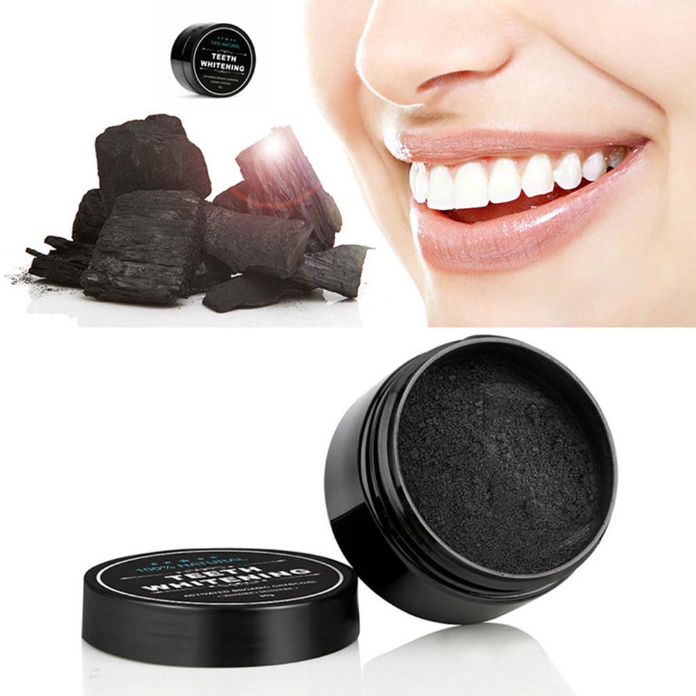 歯のホワイトニングパウダー 天然オーガニック活性竹炭 黄ばみ - Teeth Whitening Charcoal Powder のレビューと価格