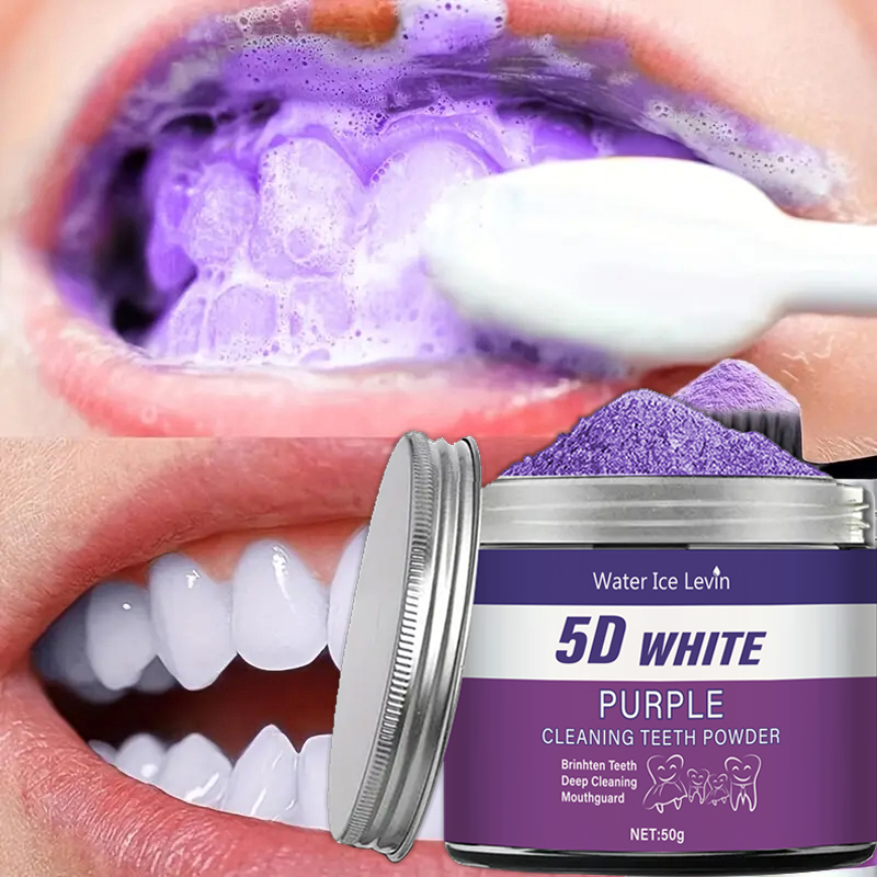 パープル歯磨き粉、50g - 深層洗浄と歯のクリーニングパウ - Teeth Whitening Charcoal Powder のレビューと価格