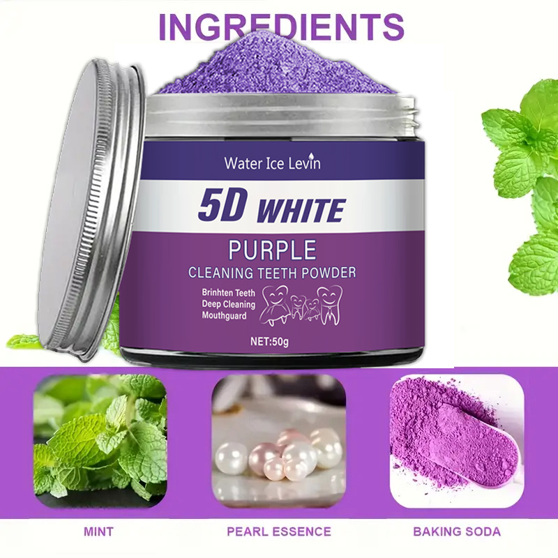 パープル歯磨き粉、50g - 深層洗浄と歯のクリーニングパウ - Teeth Whitening Charcoal Powder のレビューと価格