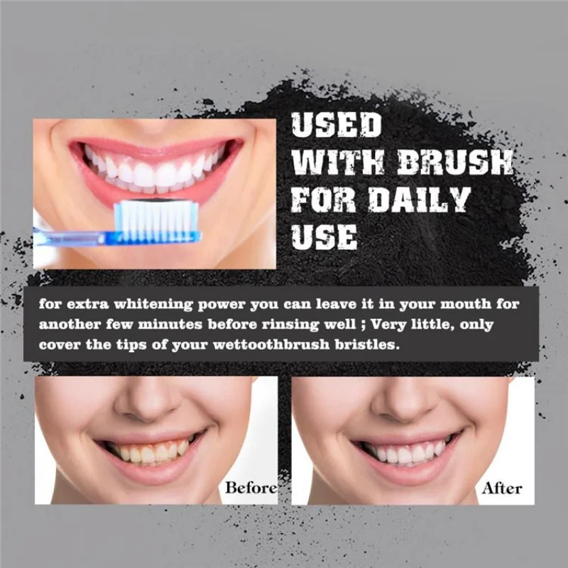 食品グレードの歯磨き粉、活性炭歯のホワイトニング製品、活性炭 - Teeth Whitening Charcoal のレビューと価格