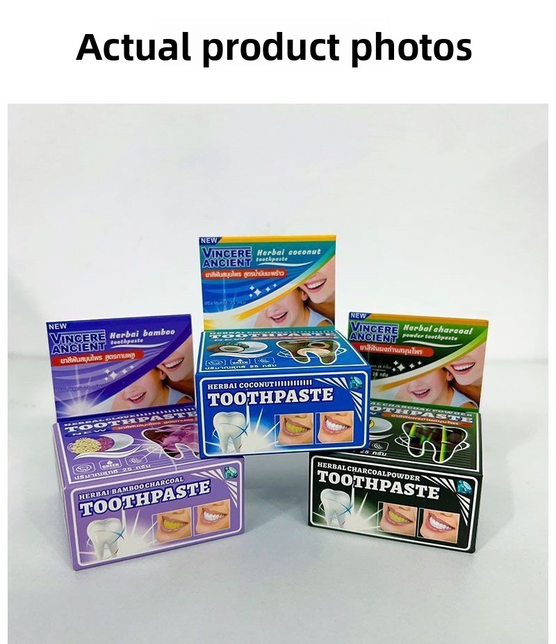 天然タイ産VINCERE歯磨き粉 ココナッツ竹炭クローブ配合 - Teeth Whitening Charcoal のレビューと価格